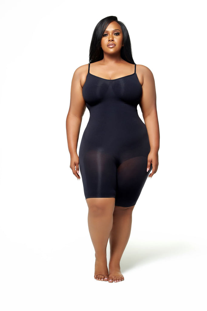 Shyle Black Beauty Front Open Open Bust Full Body Shapewear